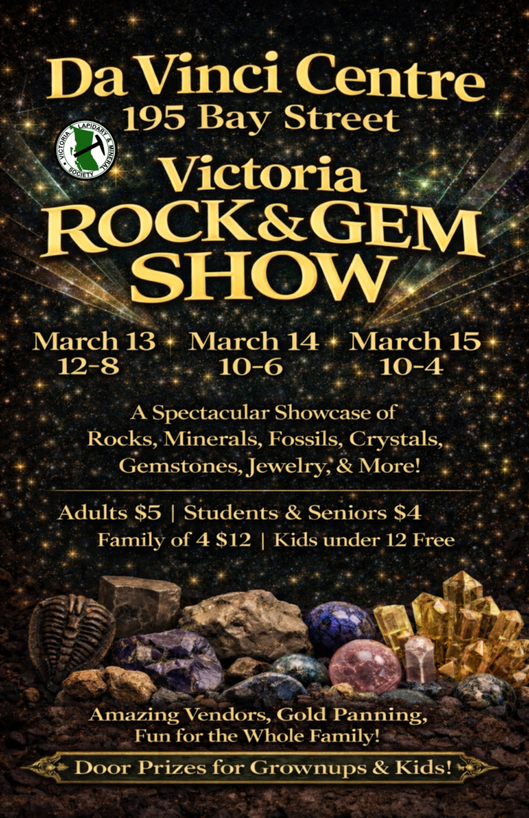 Victoria Original Rock & Gem Show March 13-15, 2026